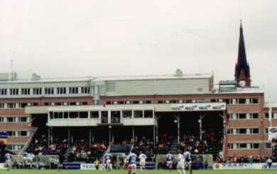Sundsvall Idrottsparken - kleine Trib&uuml;ne Gro&szlig;aufnahme